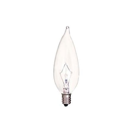 Satco S4465 Kr25ca9 1w Incandescent W/ Candelabra Base Bulb, PK25 S4465
